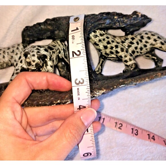 Heavy Snow Leopard Sculpture Carved Stone Big Cats Figurine Handmade Decor - Picture 3 of 14